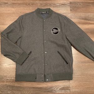 The‎ Hundreds Bomber Varsity Jacket, Grey wool, XL